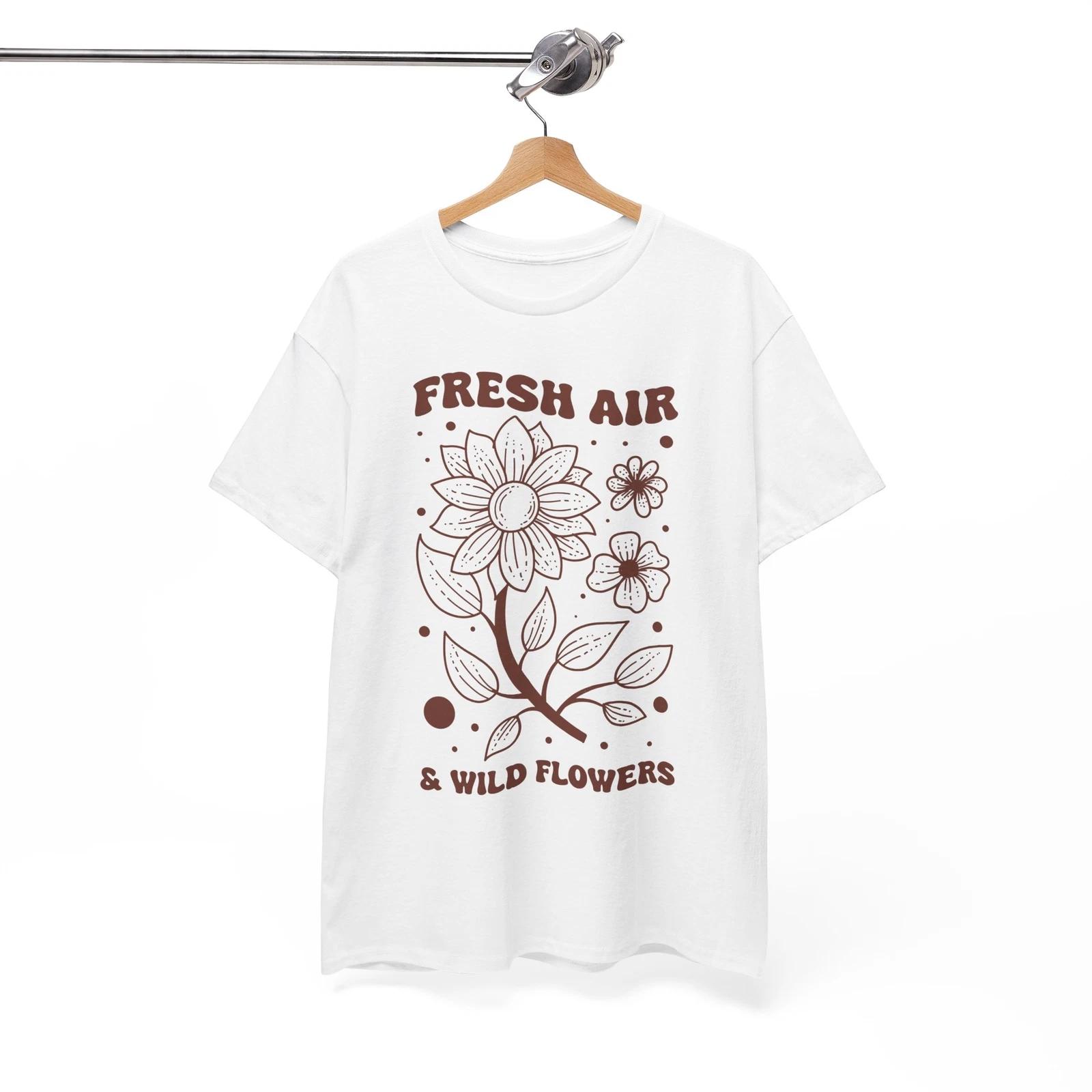 

Fresh Rir & Wild Flowers T-Shirt | Colorful Blooms & Warm Weather Tee | 3XL