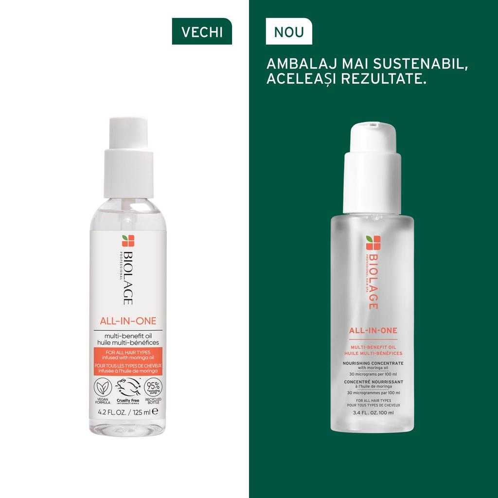 Biolage All-In-One Hair Oil 200ml with Moringa Oil, Lightweight Hydration for All Hair Types, Multi-Benefit Nourishing Treatment
