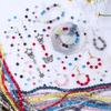 Flat Round Glass Beads Transparent Faceted Glass Spacers Colorful Coin Beads Crystal Loose Beads for Jewelry Making DIY Bracelet