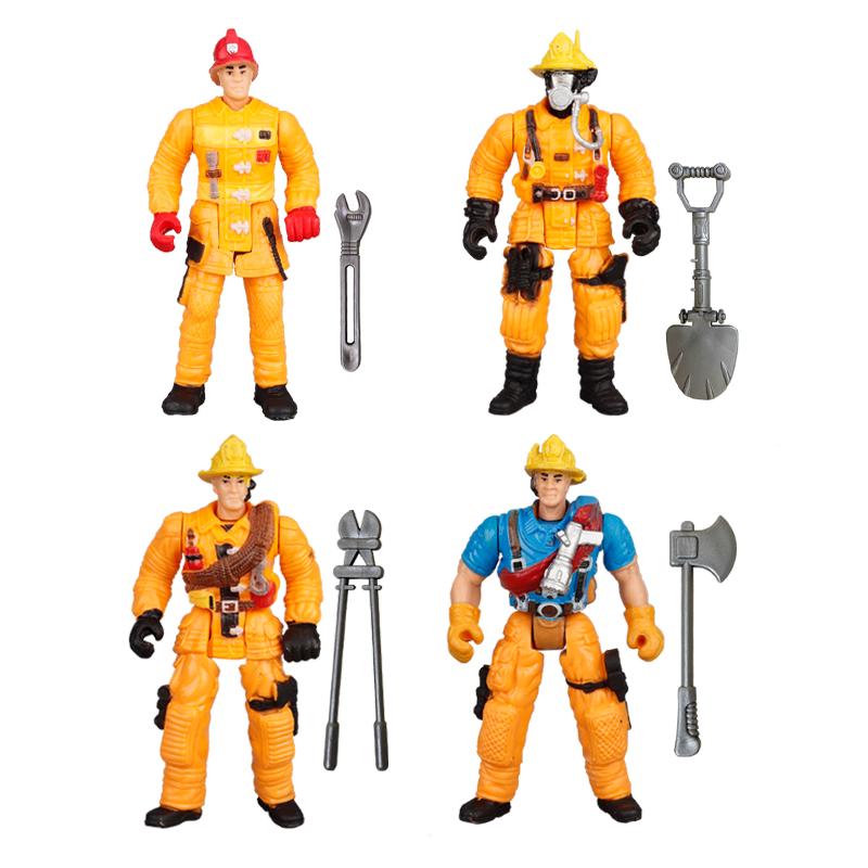 4inch Army Men Special Forces Soldiers Fireman Action Figures Playset Military Modle Toys For Kid Boy Christmas Lovely Gifts