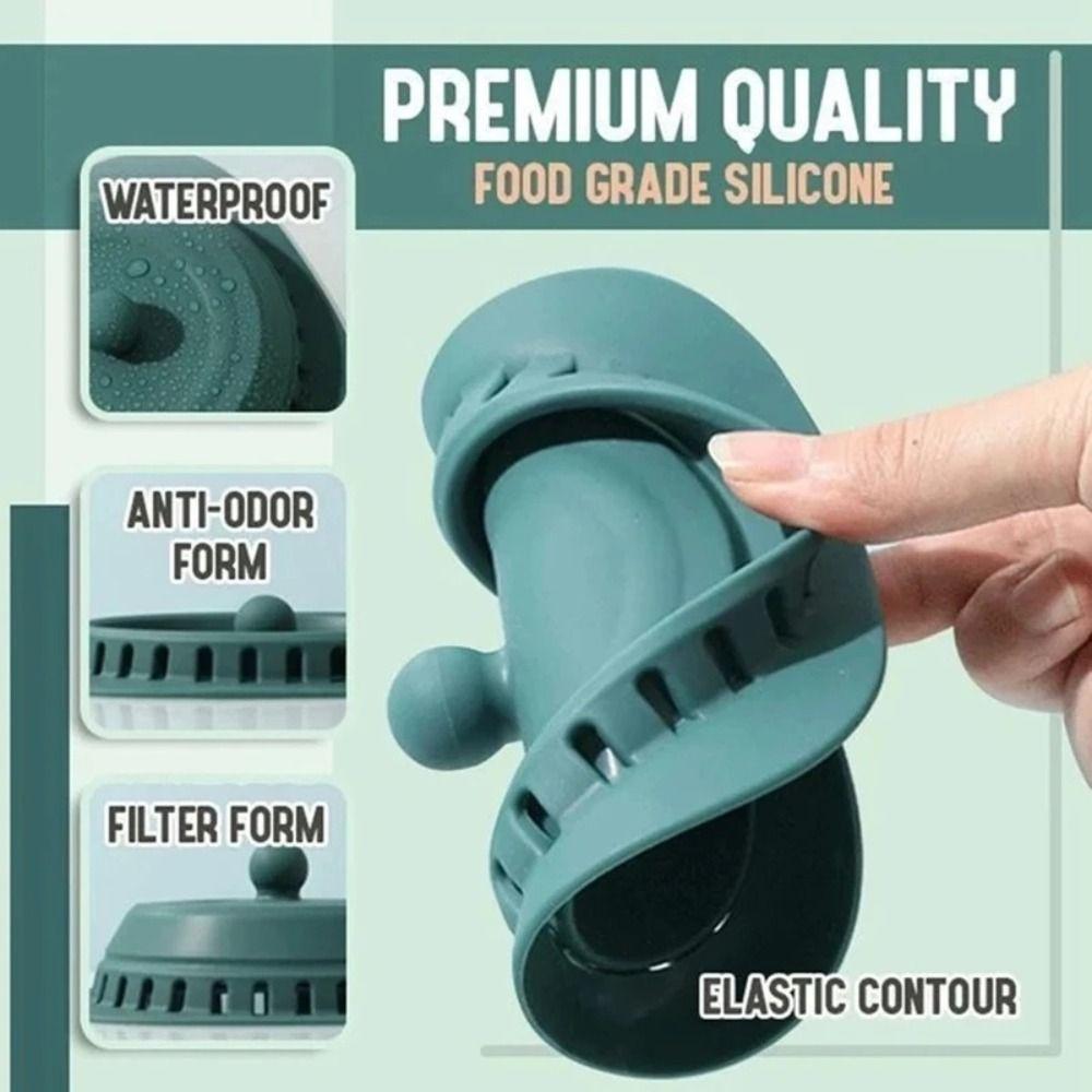 Anti-odor Kitchen Sink Filter Press Type Hair Catcher Stopper Portable Sewer Anti-Clogging