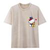 Women's Summer Retro Monster Print Cotton T-Shirt - Short Sleeve, Loose Fit, Trendy Distressed Streetwear