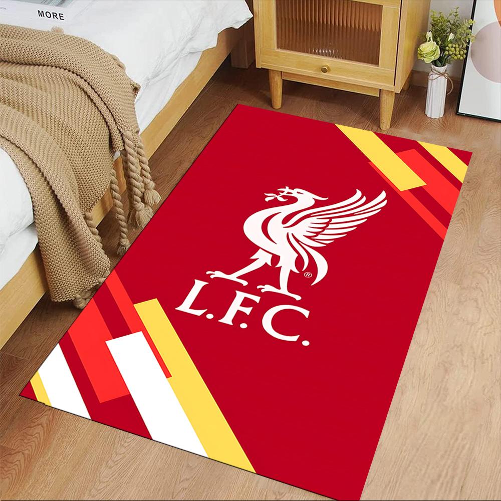Liverpool FC Crest Floor Rug Office Rug Suitable for Decorate Room Outdoor Study Room Playrooms Antislip Carpet Anime Office Decor