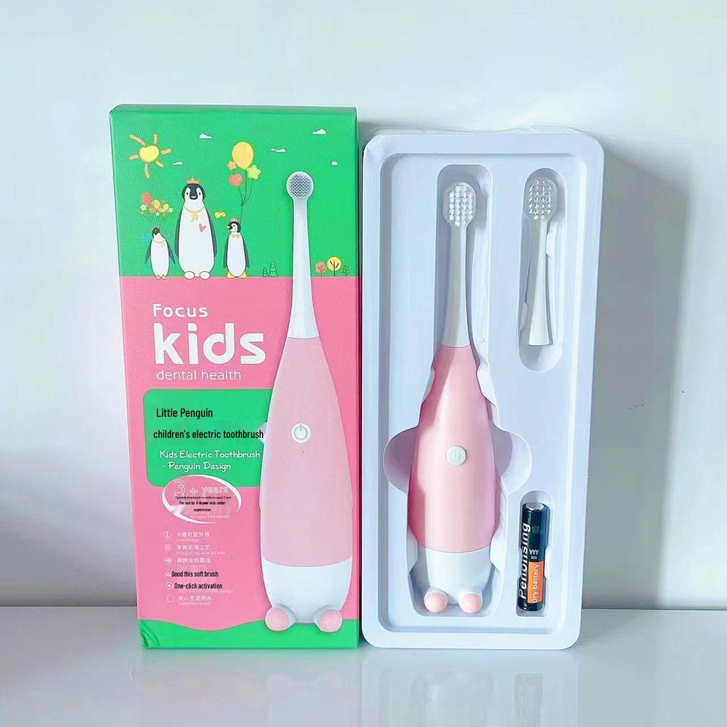 Popular Kids' Electric Toothbrush with Soft Bristles - Cartoon Design