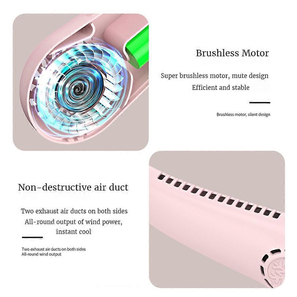 Fan 1800mAh Mini Portable Fan Bladeless Hanging Neck Fan Rechargeable Air Cooler