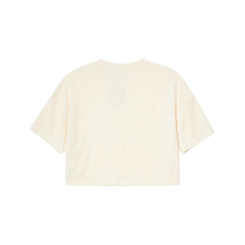 Puma Simple Versatile Sweat-Absorbing Breathable Short Sleeve Drop Shoulder T-Shirt Women Tops Natural 535301-99