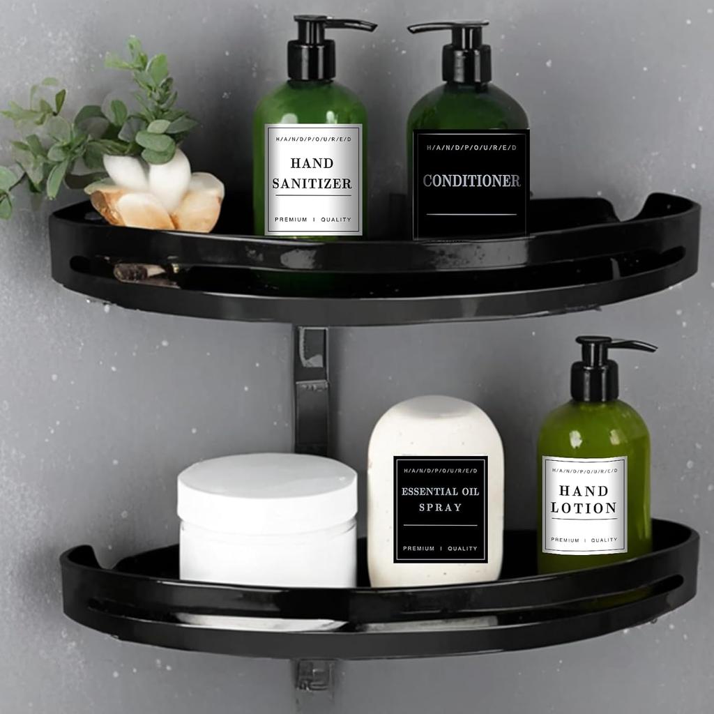 24 Pcs Waterproof Soap Labels Lotion Labels Reble Kitchen Hand Soap Dispenser Label Stickers Bathroom Labels Stickers for Shampoo and Conditioner
