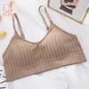 Top Tubolare Sportivo a U Traspirante Crop Lingerie Intimo Sexy Senza Ferretto Bralette Senza Cuciture Reggiseno da Donna Imbottito Top da Notte Reggiseno