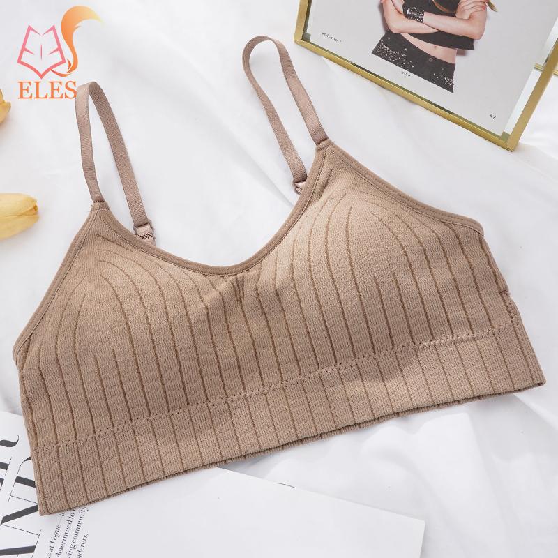 Top Tubolare Sportivo a U Traspirante Crop Lingerie Intimo Sexy Senza Ferretto Bralette Senza Cuciture Reggiseno da Donna Imbottito Top da Notte Reggiseno