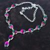 Faceted Multi Tourmaline Necklace 925 Sterling Silver Necklace Top Quality Gemstone Jewelry Adjustable Chain Handmade Necklace Gifts for Mom
