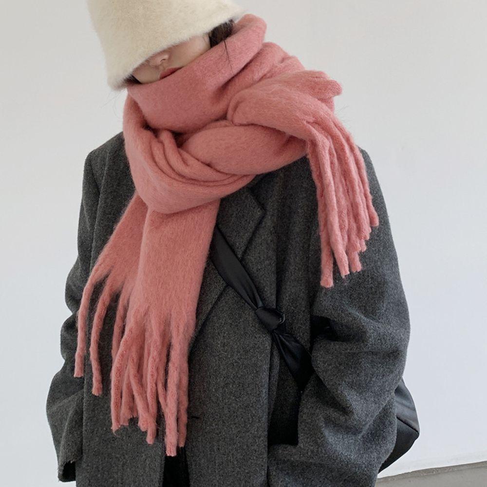 Scarf Windproof Outdoor Solid Color Luxury Cashmere Scarf Women Scarf Cape Wraps Pashmina Bandanna
