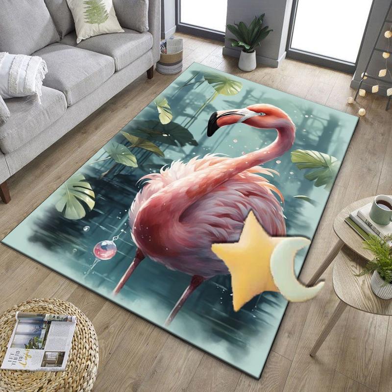 Flamingo In Tropical Paradise Office Rug Chair Mat, Entryway Carpet, Suitable for Front Door, Bedroom, Living Room, Desk, Holiday Gift