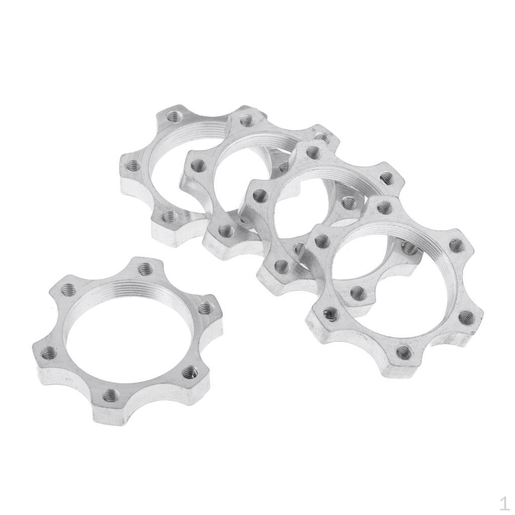 5Pcs Bike Freewheel Threaded Hubs Disk Disc Brake Rotor 6Bolt Flange Adapter