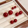 Steamed Bun and Bread Bead Retro Stud Earrings - Unique, High-end, Stylish, Makes Your Complexion Brighter, Simple and Versatile Accessories.