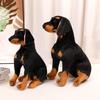 Lifelike Rottweiler Stuffed Animal Sitting Pose Plush Toy Small Dog Wildlife Park Keepsake Kids Present 30cm