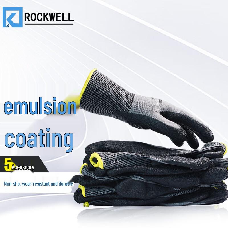 Rockwell RN1003 Latex Coated Work Gloves L/9