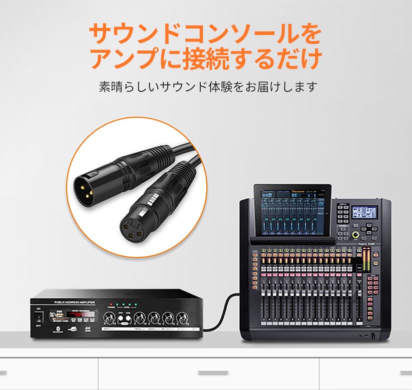 CABLETIME Microphone Cable, XLR Cable, Canon Cable, Male to Female, XLR Balanced Connection, Compatible with AV Amplifiers, Speakers, and Other Record