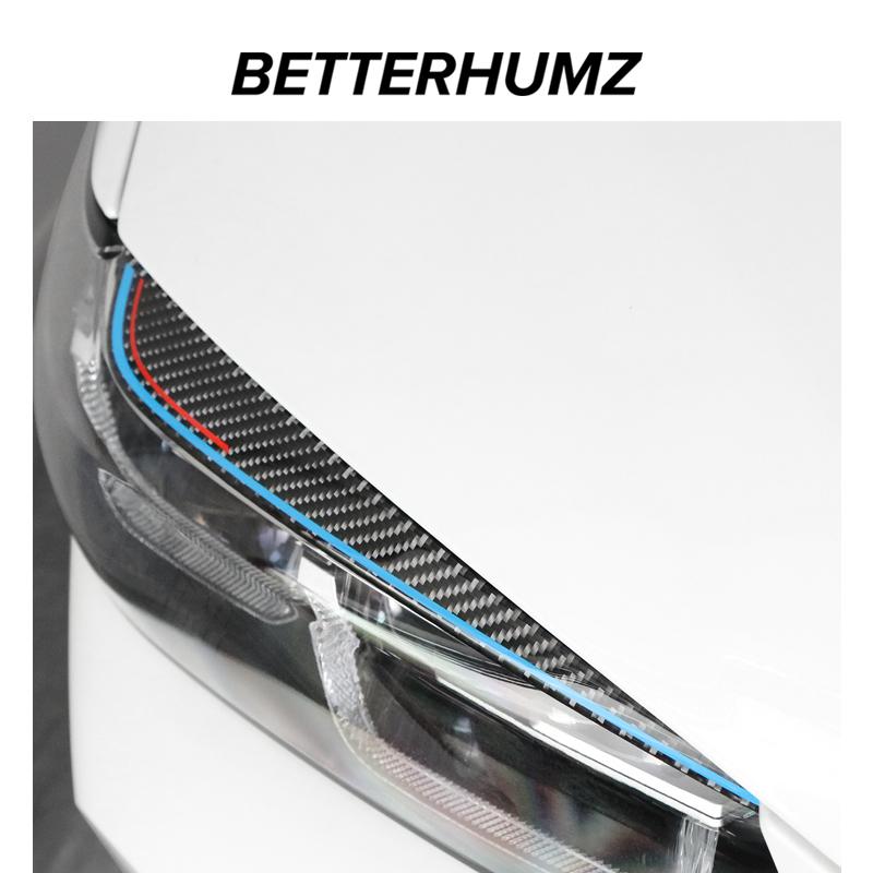 For BMW X3 G01 G08 -2024 X4 G02 Carbon Fiber Headlights Eyebrow Eyelids Sticker Strip Performance Decoration Car Accessories