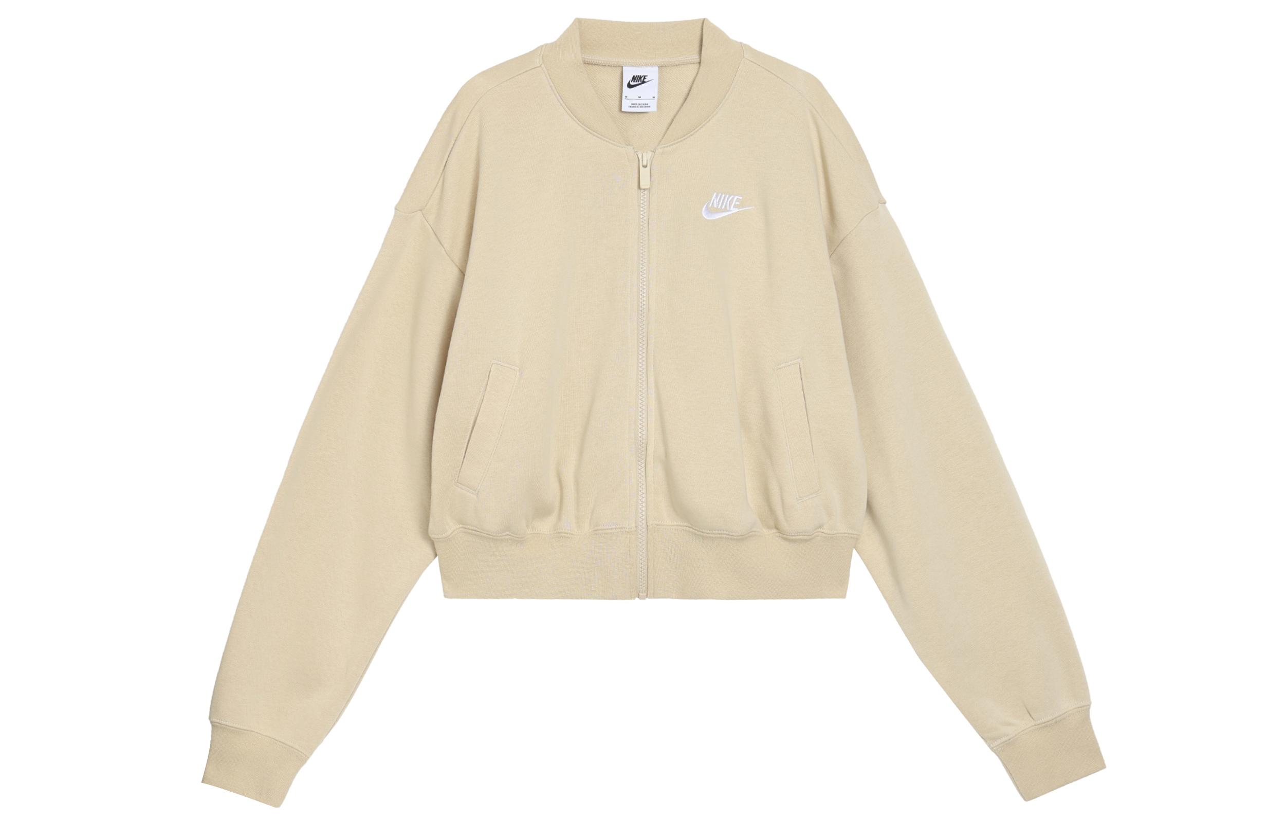 Nike Sportswear Jackets Women s Dune White Baseball Collar Moderate Other FB7279-126 L