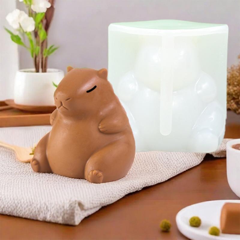 Cute Capybara Silicone Mold Cartoon Animal Milk Jelly Pudding Silicone Mould Home Kitchen Baking Accessories Party Restaurant