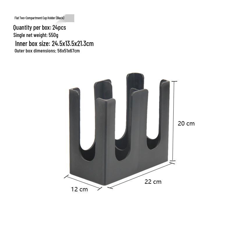 Paper Cup Holder: Disposable Cup Dispenser and Storage Rack for Bar and KTV Flat 2-slot holder