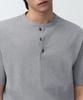 Musinsa Standard Henley Neck T-Shirt [Medium Grey]
