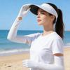 Guanti Protezione Solare, Maniche Ice Silk Resistenti ai Raggi UV da Donna, Sottili per Ciclismo, Outdoor, Con Touch Screen