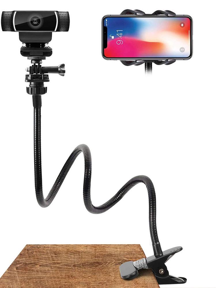 Flexible Desk Mount Gooseneck Clamp Camera Clamp Bracket with Flexible Gooseneck for Gopro/Logitech C925e C922x China Mainland
