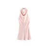 2026 Women Summer Halter Mini Dress Fashion Sexy Satin Backless Solid Female Elegant Street Party Dresses Clothing