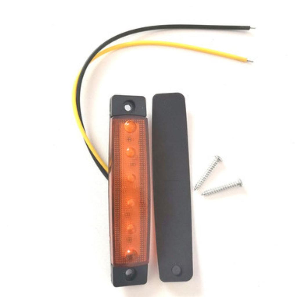 10 Pcs 6 Row Truck Trailer One Side Lighting LED Dump Custom Marker Lamp Deco Tiger (Green)