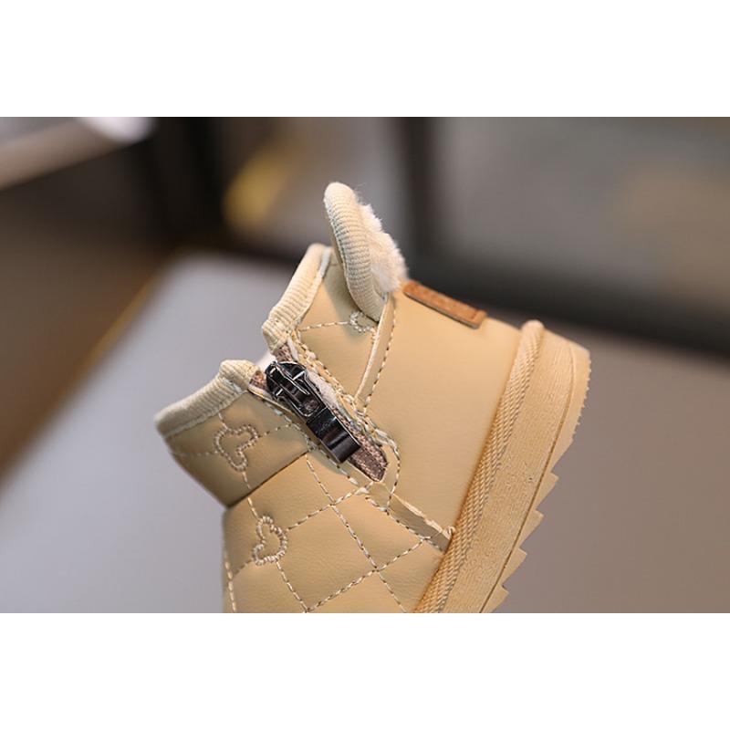 Baby Snow Boots Winter Cotton Shoes Baby Baby Toddler Shoes Baby Baby Shoes Korean Version Milk Tea Ears