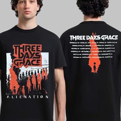 Three Days Grace 2025 Alienation Tour Date Luogo Merch Maglietta S-5XL