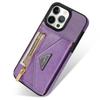 Applicable to iPhone16 mobile phone case 17Pro zipper card bag insert card anti-drop bracket protective cover diagonal span lanyard