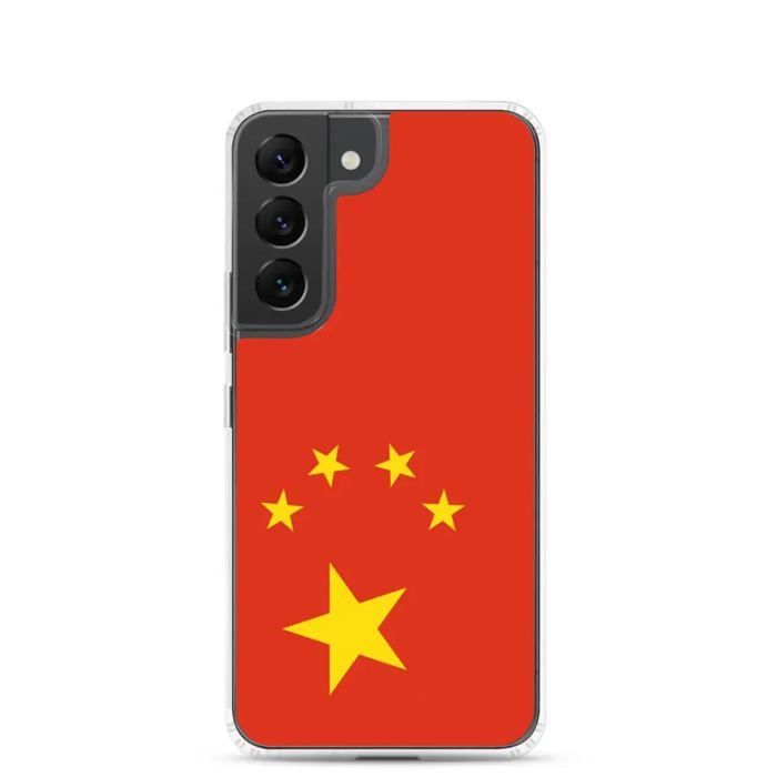 Coque Téléphone - Samsung - Galaxy S22 Plus - Drapeau Chine - Souple - Multicolore