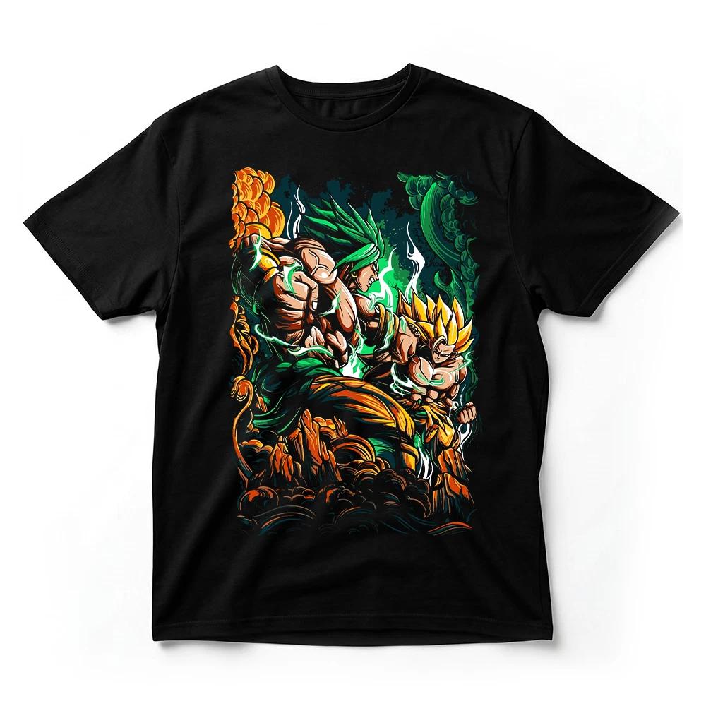 Dragon Ball Super Broly vs Goku TShirt Legendary Saiyan Battle Anime Graphic S