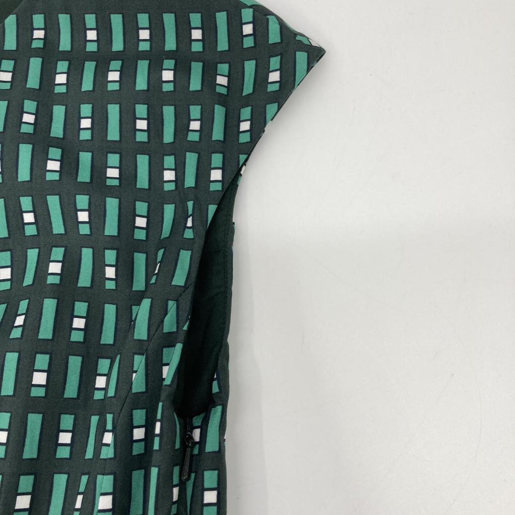 Max MaraWEEKEND Green 522620996 All-over Pattern Flare Dress Dress 40 greenUsed