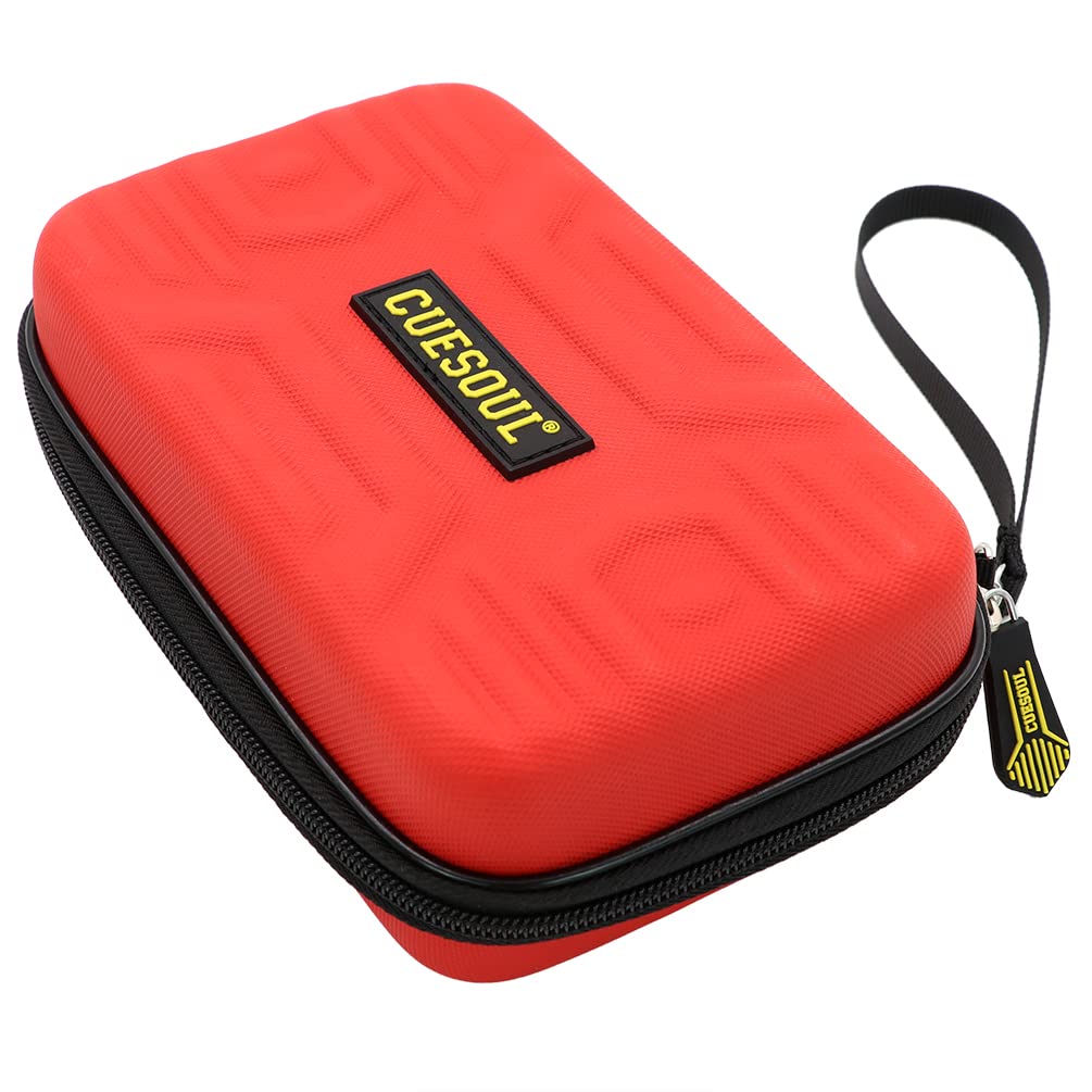 Cuesoul BEAST Darts Case Steel Tip Big Darts Carrying Storage Fit Dart Red Case for 6 Darts (for Tip/Soft Darts), (for Tips, Shafts, Flights,