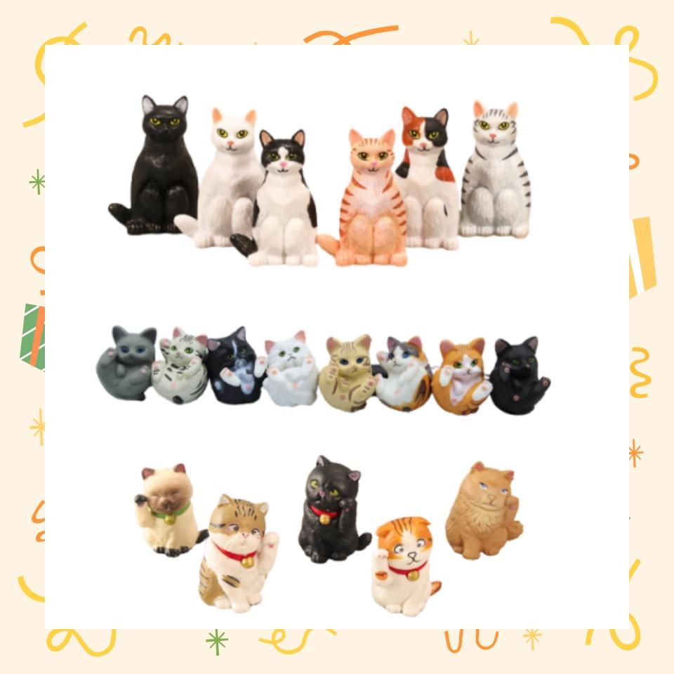 Niedliche Katzen-Actionfigur Großhandel PVC-Material Guangdong Gelb 5cm Spielzeug