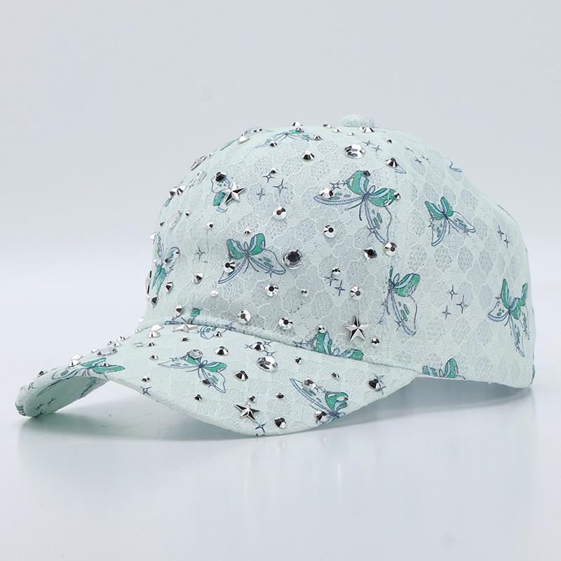 Butterfly Embellished Baseball Cap With Breathable Polyester For Spring Summer Outdoor Sun Protection