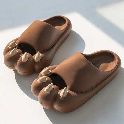 Cartoon Claw Slippers Women's Summer Super Soft Thick Sole Anti Slip Indoor Home Couple Sandals for Men's Sports Outwear