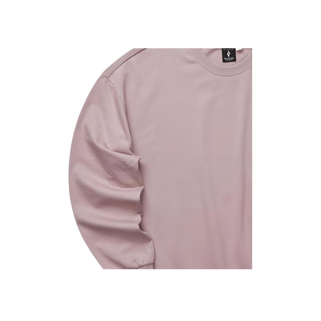 Skechers Solid Color Round Neck Loose Versatile Sports Sweatshirt Unisex Sweatshirt Wood-Rose L124U155-04JD