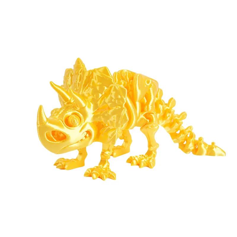 3D Printed Dragon Dinosaur Model Joints Can Move Freely Desktop Craft Ornament Gifts for Kids For Landscaping Decoration