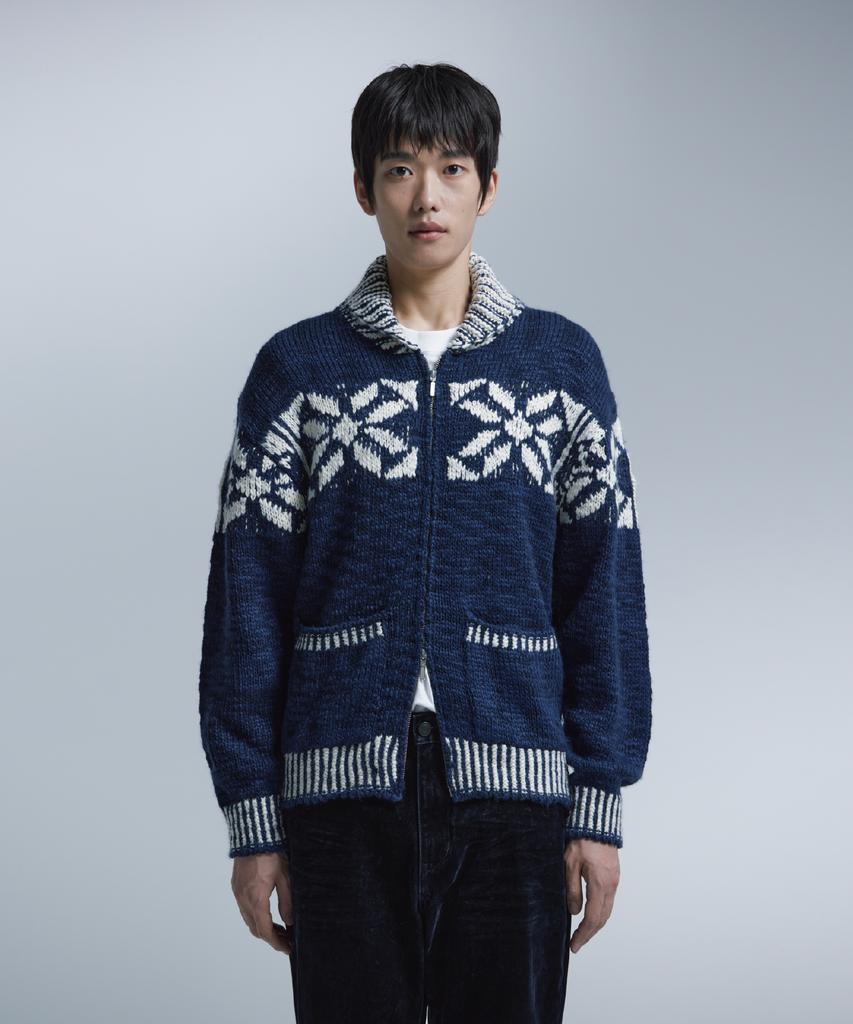 NONBLANK Cowichan Zip-Up Cardigan_Navy