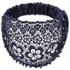 Crystal Pearl Floral Beaded Headbands Lace Hollow Pattern Plum Blossom Headband Stretchy Breathable Baotou Hat Hair Accessories