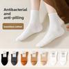 Female Autumn and Winter Thick Cotton All Take Deodorant Sweat Absorption Antibacterial Tube Socks