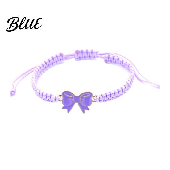 Adjustable Friendship Bracelet Bow Braided String Rope Handmade Elegant Wristband