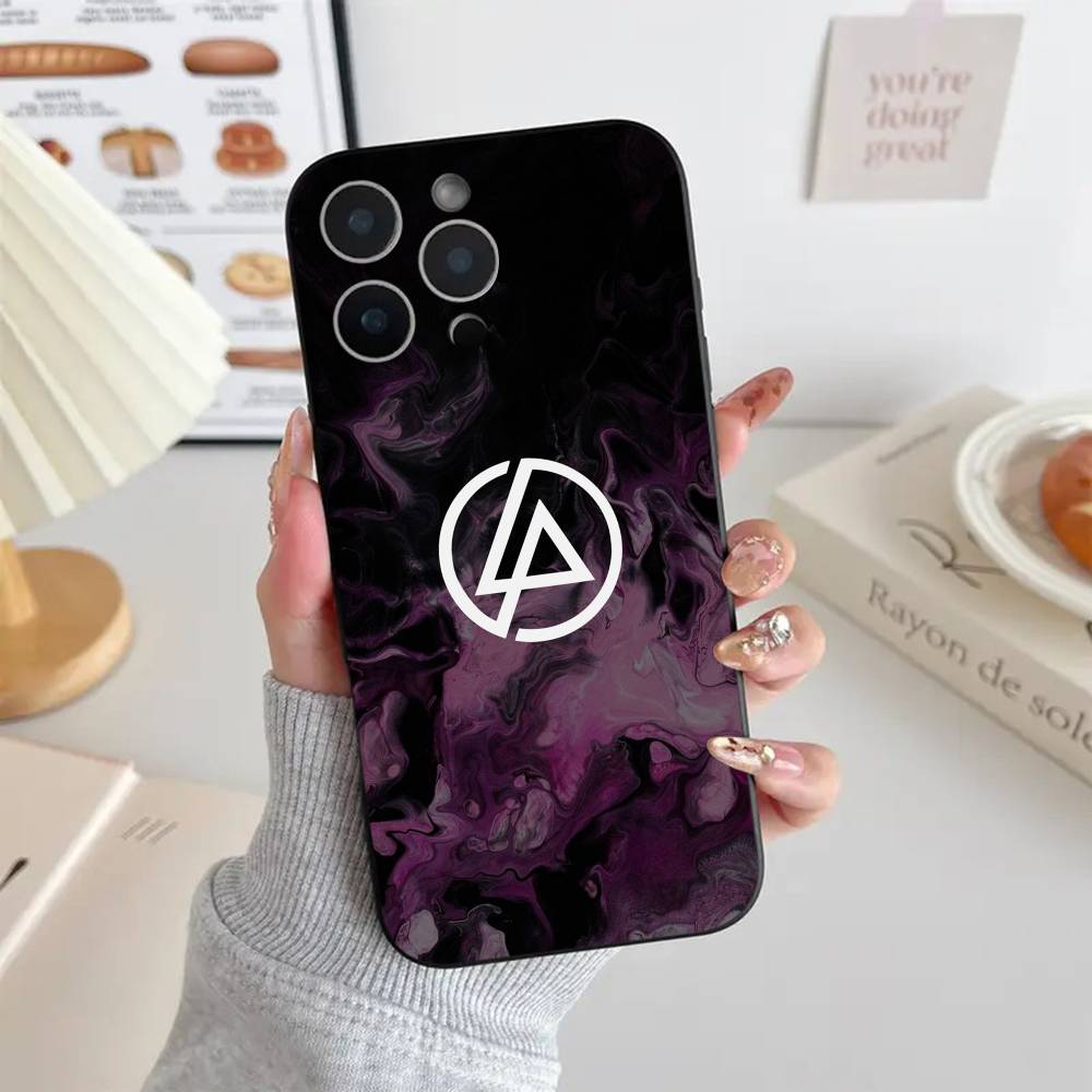 Rock Band L-Linkin Park Phone Case Cool Black Silicone Soft For IPhone 16 15 14 13 12 11 X XR Plus Pro Max Plus