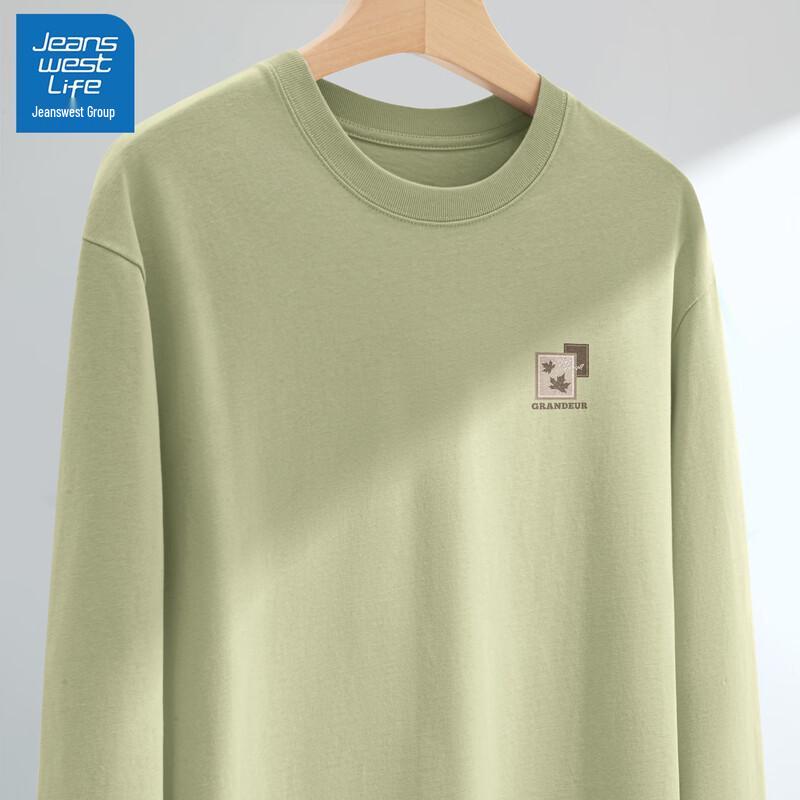 JEANSWEST LIFE Men's Letter Print Long Sleeve T-Shirt