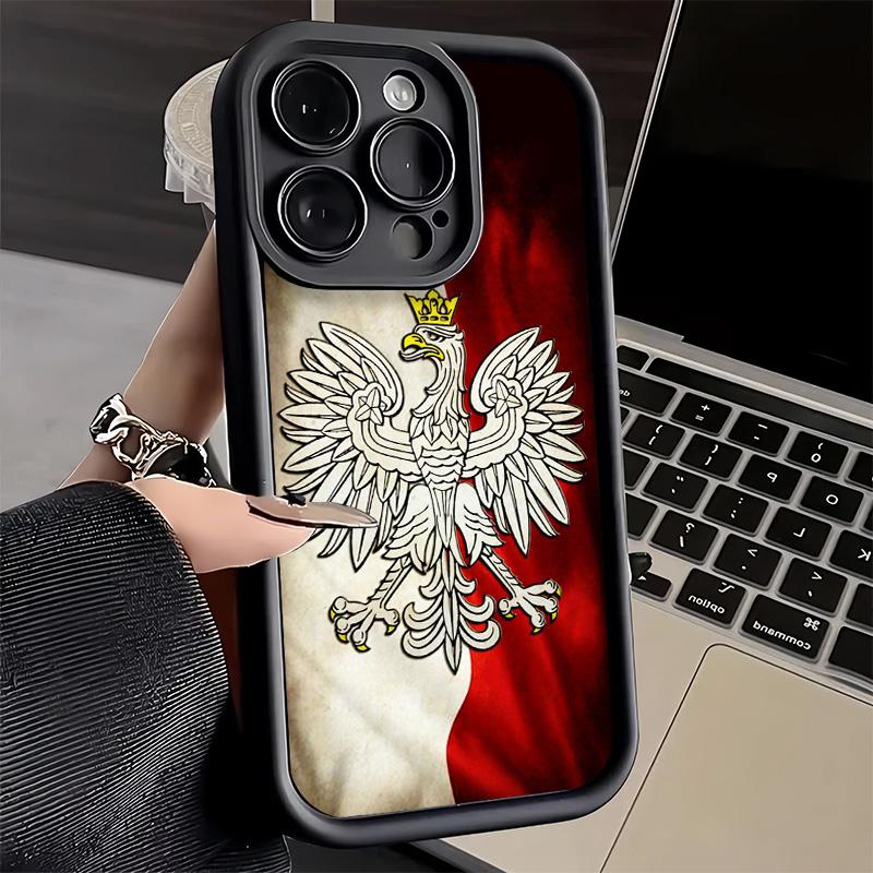 Phone Case for iPhone 17 Air 16E 15 16 Pro Max Poland Flag White Red Cover 14 Plus 13 12 Mini Soft Shell Silicone Fundas