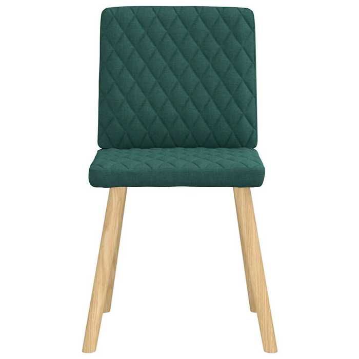 VidaXL Chaises à manger lot de 2 vert foncé tissu, chaise, chaise de salon, chaise d'accent, chaise de cuisine, siège de 4101126